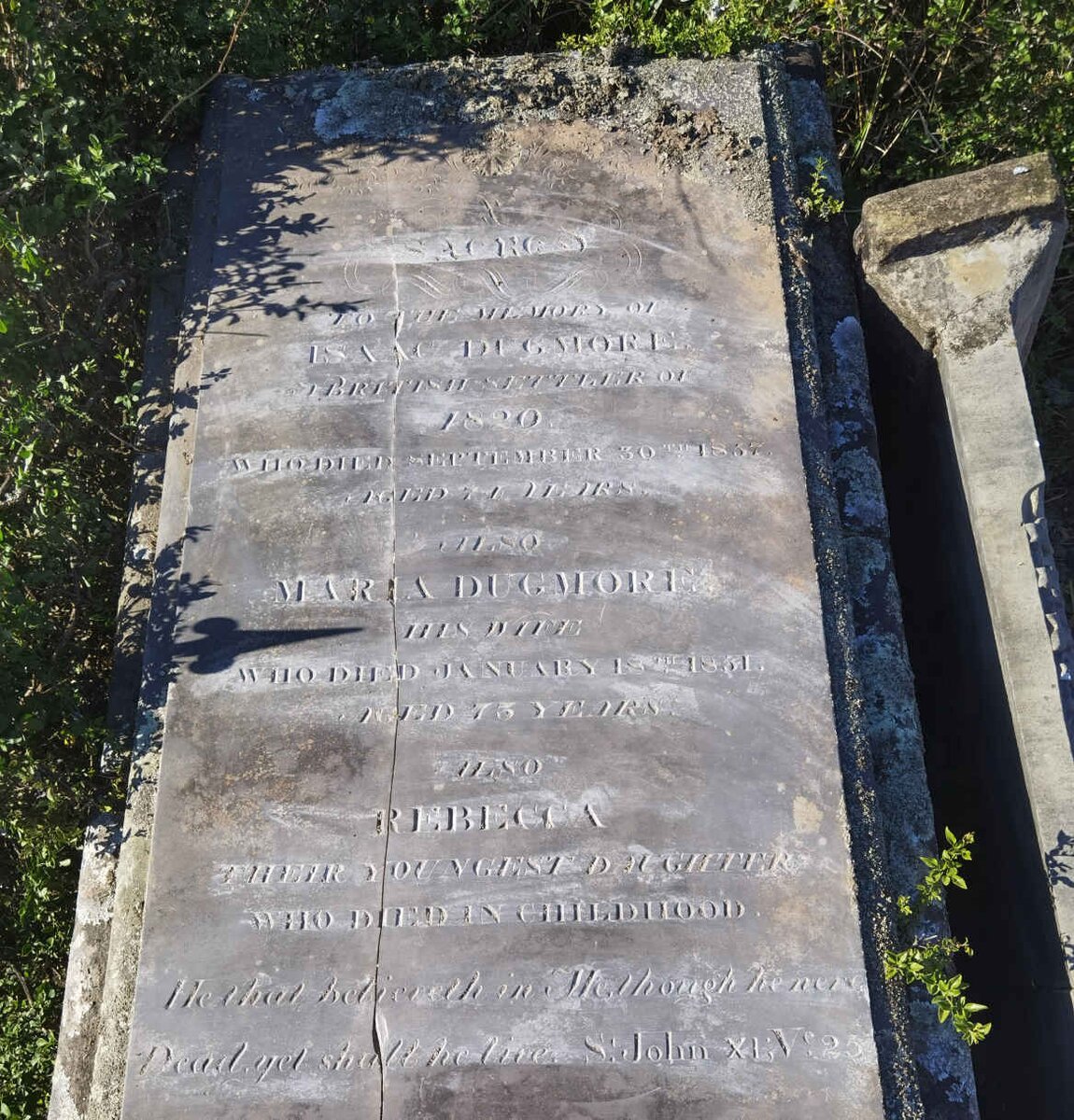 DUGMORE Isaac -1837 &amp; Maria -1831 :: DUGMORE Rebecca