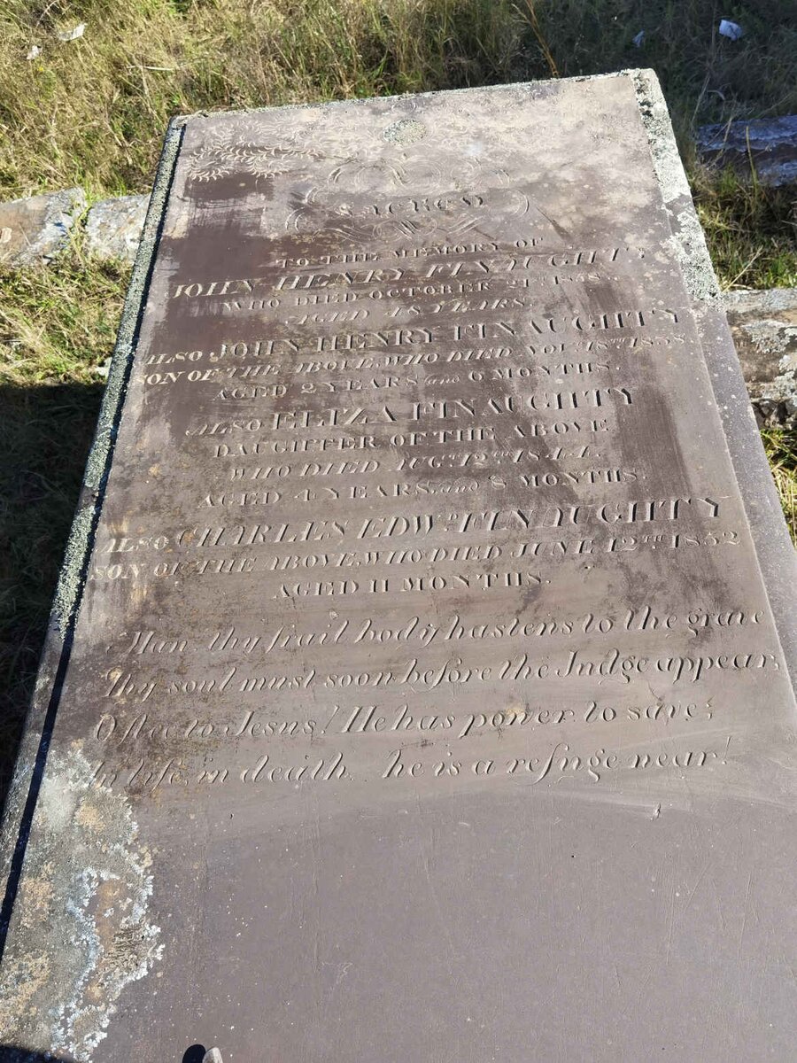 FINAUGHTY John Henry :: FINAUGHTY John Henry -1838 :: FINAUGHTY Eliza -1844 :: FINAUGHTY Charles Edward -1852