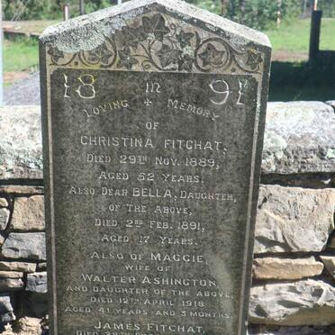 FITCHAT James -1920 :: FITCHAT Christina -1889 :: FITCHAT Bella -1891 :: ASHINGTON Maggie nee FITCHAT-1918