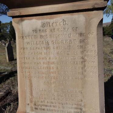 GILBERT William 1808-1883 &amp; Hester -1880