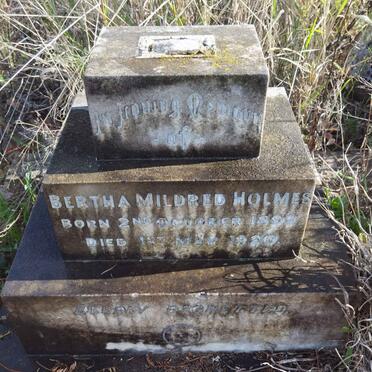 HOLMES Bertha Mildred 1892-1920