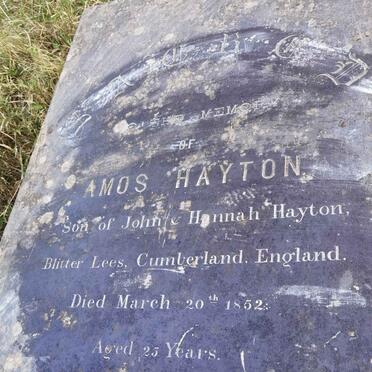 HAYTON Amos -1852