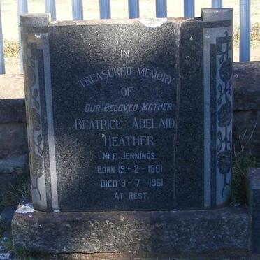 HEATHER Beatrice Adelaide nee JENNINGS 1881-1961