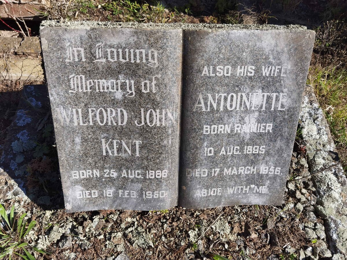 KENT Wilford John 1886-1950 &amp; Antoinette RAINIER 1885-1956