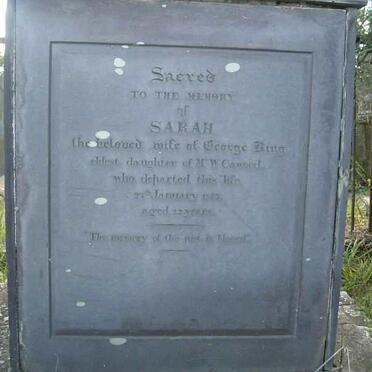 KING Sarah nee CAWOOD -1853