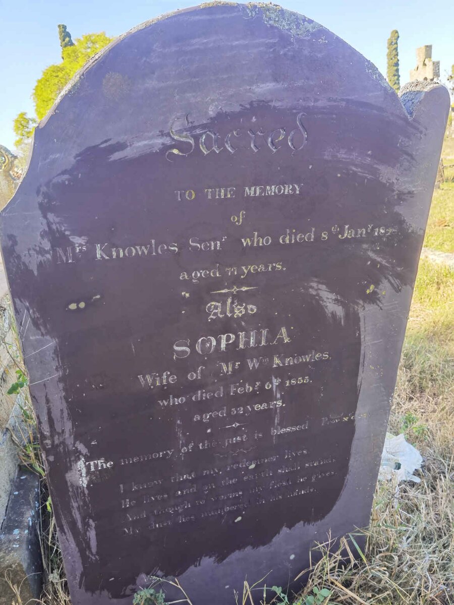 KNOWLES Snr. -1848 :: KNOWLES Sophia -1855