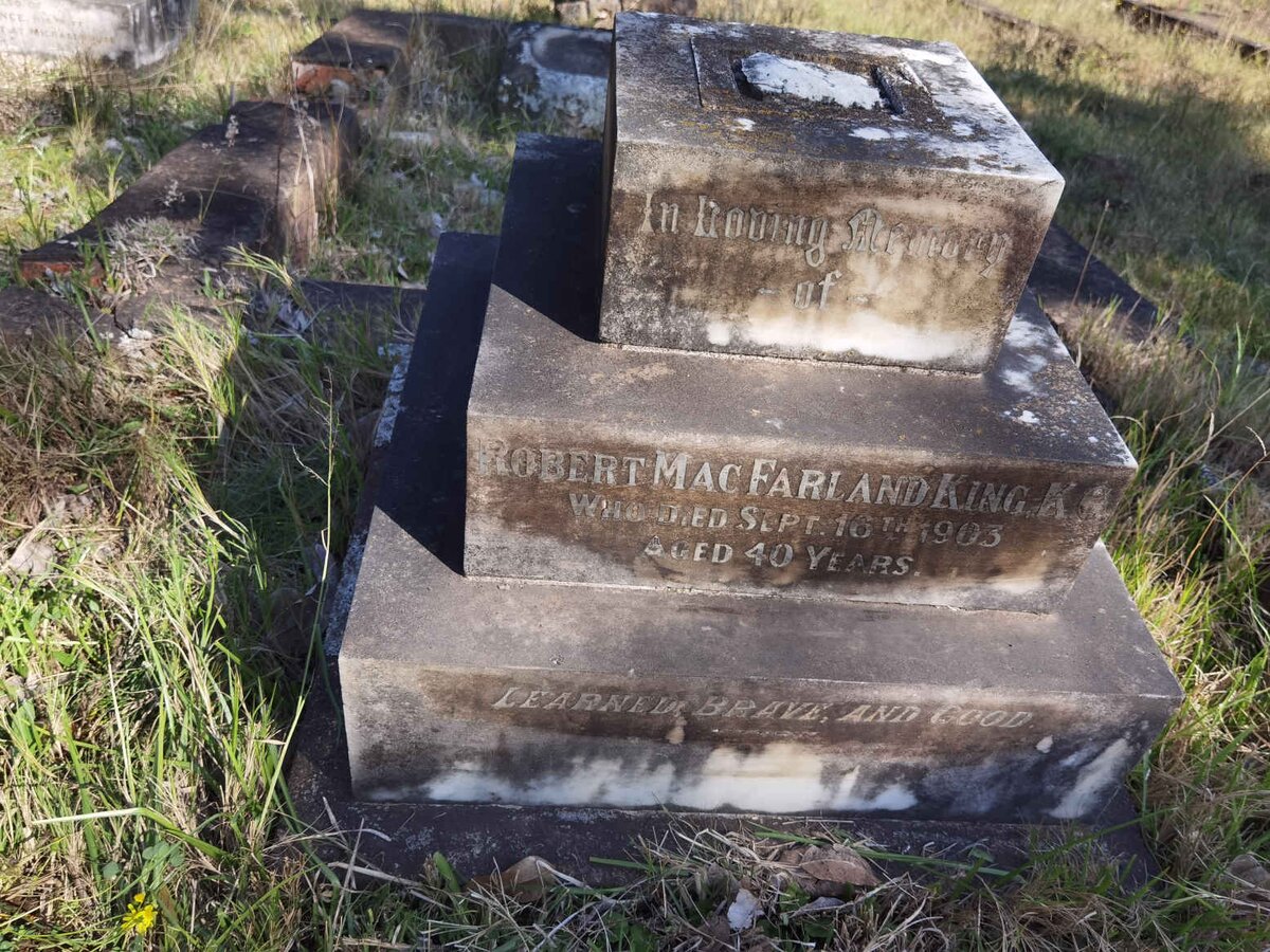 KING Robert Macfarland -1903