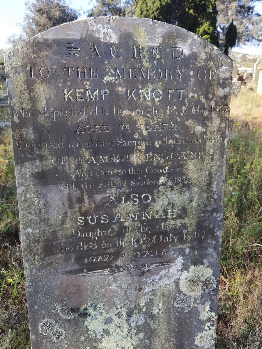 KNOTT Kemp -1857 :: KNOTT Susannah -1850