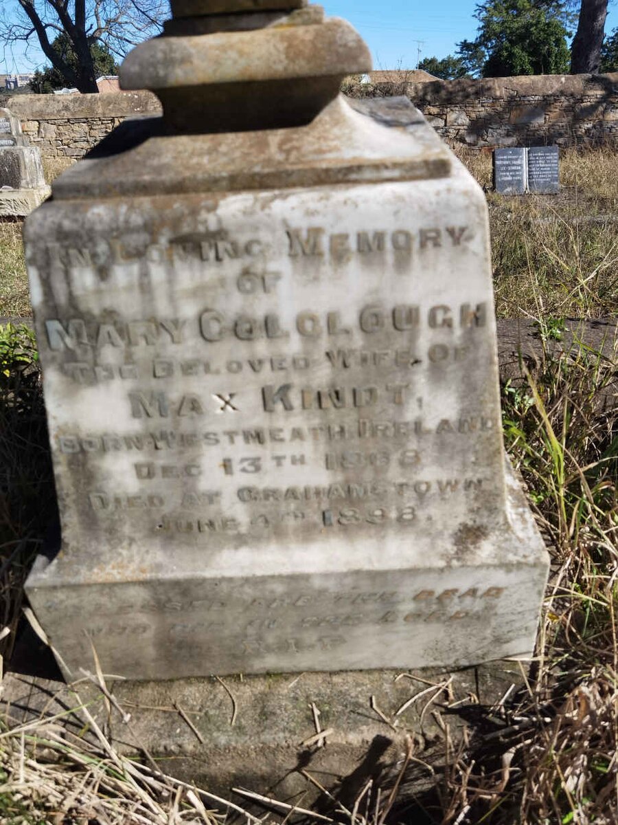 KINDT Mary nee COLCLOUGH 18?8-1898