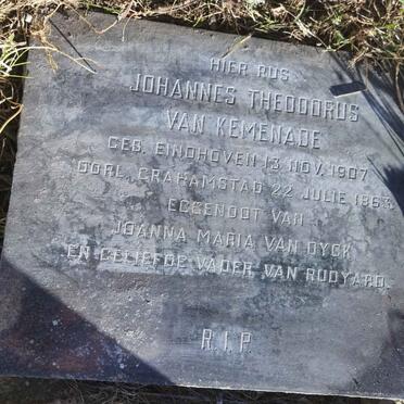 KEMENADE Johannes Theodorus, van 1907-1963