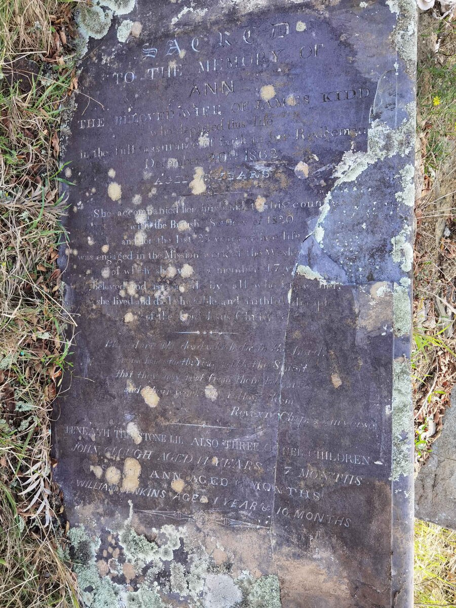 KIDD Ann -1862 :: KIDD John Clough :: KIDD Sarah Ann :: KIDD William Jenkins