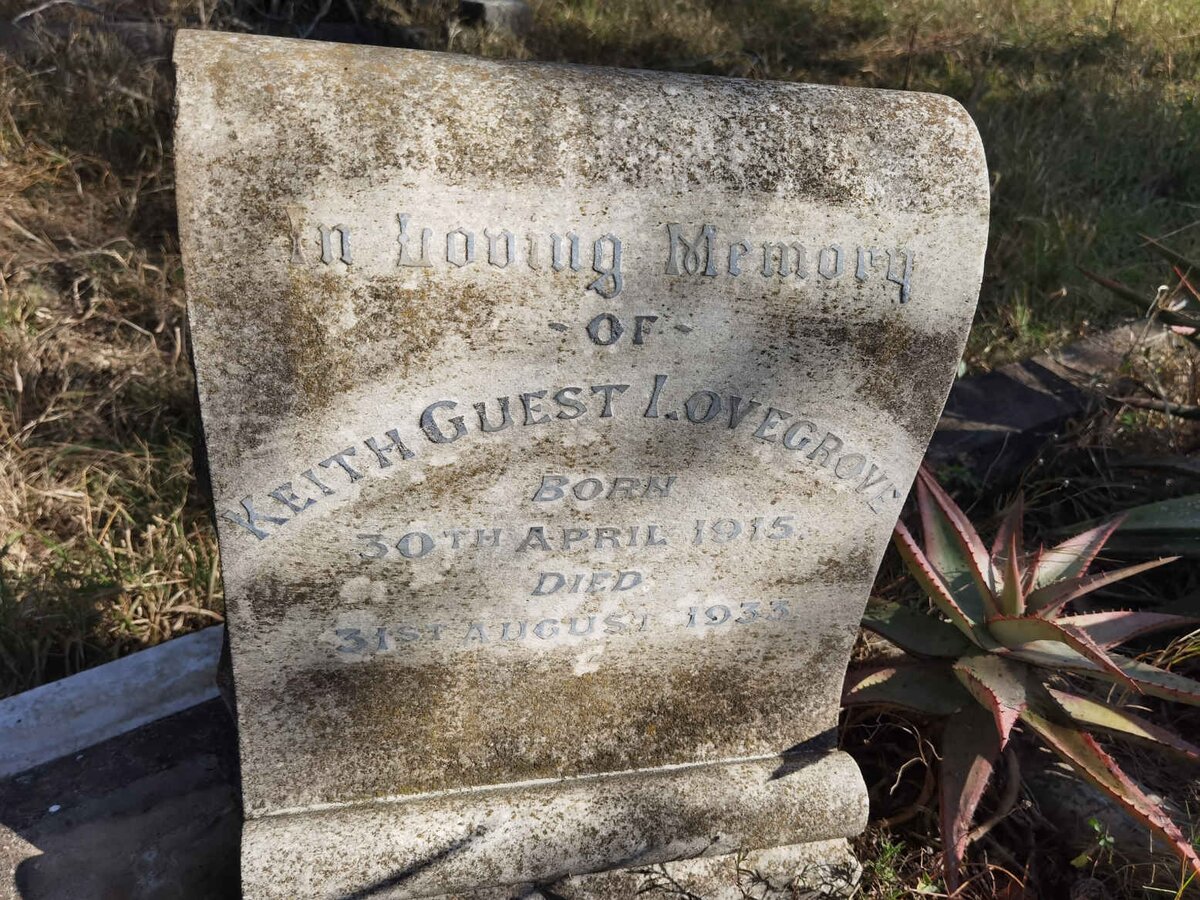 LOVEGROVE Keith Guest 1915-1933