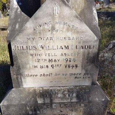 LEADER Julius William -1928 &amp; Nellie E. -1943