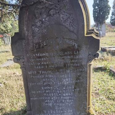 LUKE Raymond Douglass -1896 :: LUKE Thomas Orme -1917 :: LUKE Ernest -1919 & Rebecca -1937