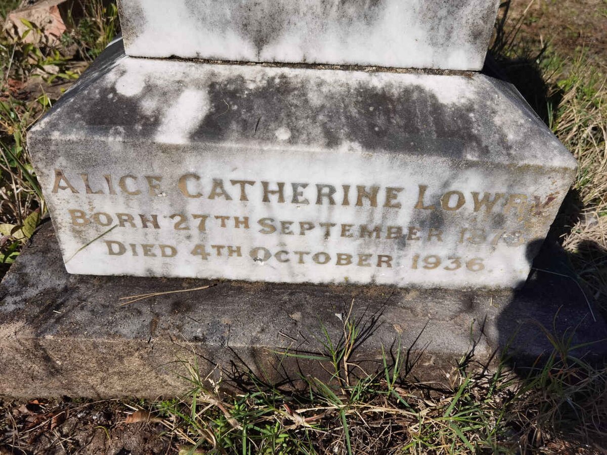 LOWRY Alice Catherine 187?-1936