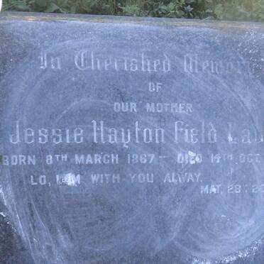 LAVIN Jessie Hayton Field 1867-1947