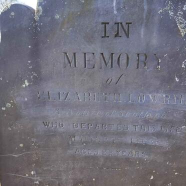 LOWRIE Elizabeth -1862