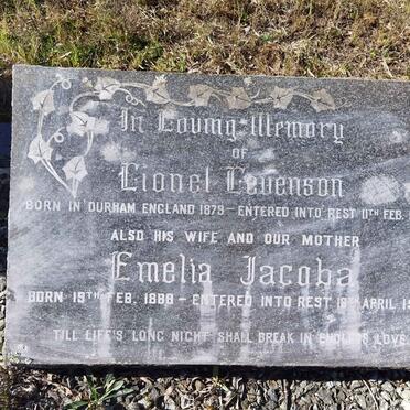 LEVENSON Lionel 1879-1944 &amp; Emelia Jacoba 1888-1974