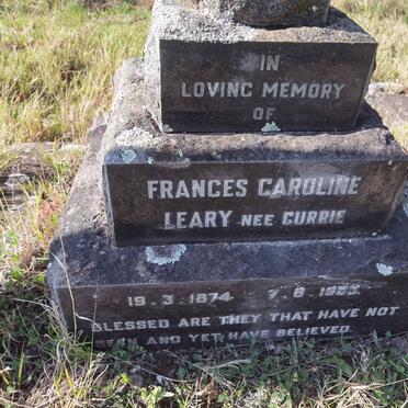 LEARY Frances Caroline nee CURRIE 1874-1963