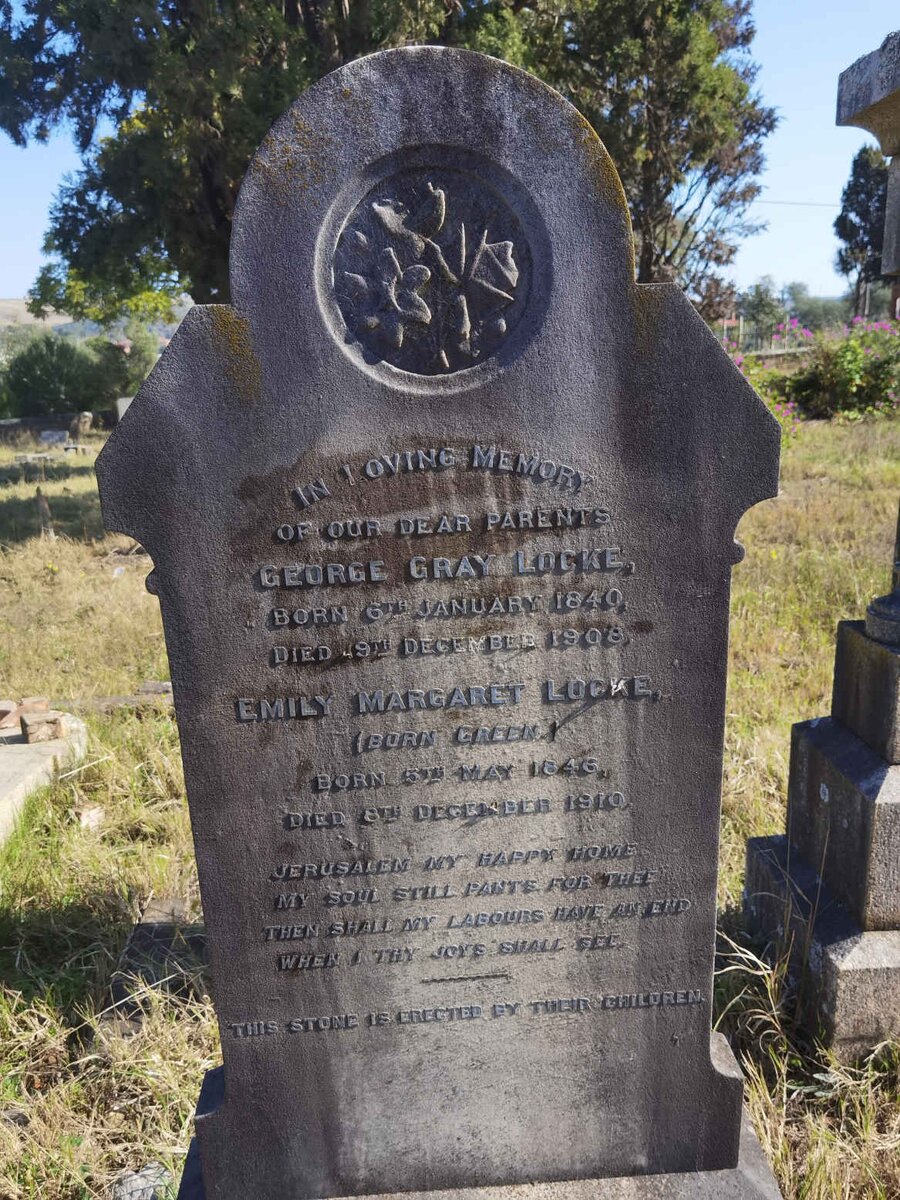 LOCKE George Gray 1840-1908 &amp; Emily Margaret GREEN 1846-1910