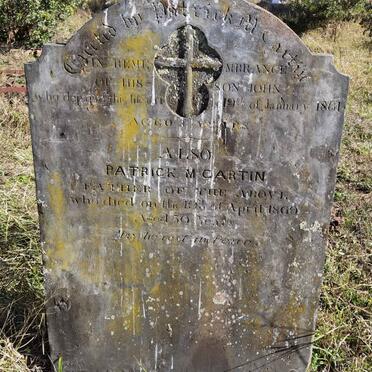 McCARTIN Patrick -1869 :: McCARTIN John -1861