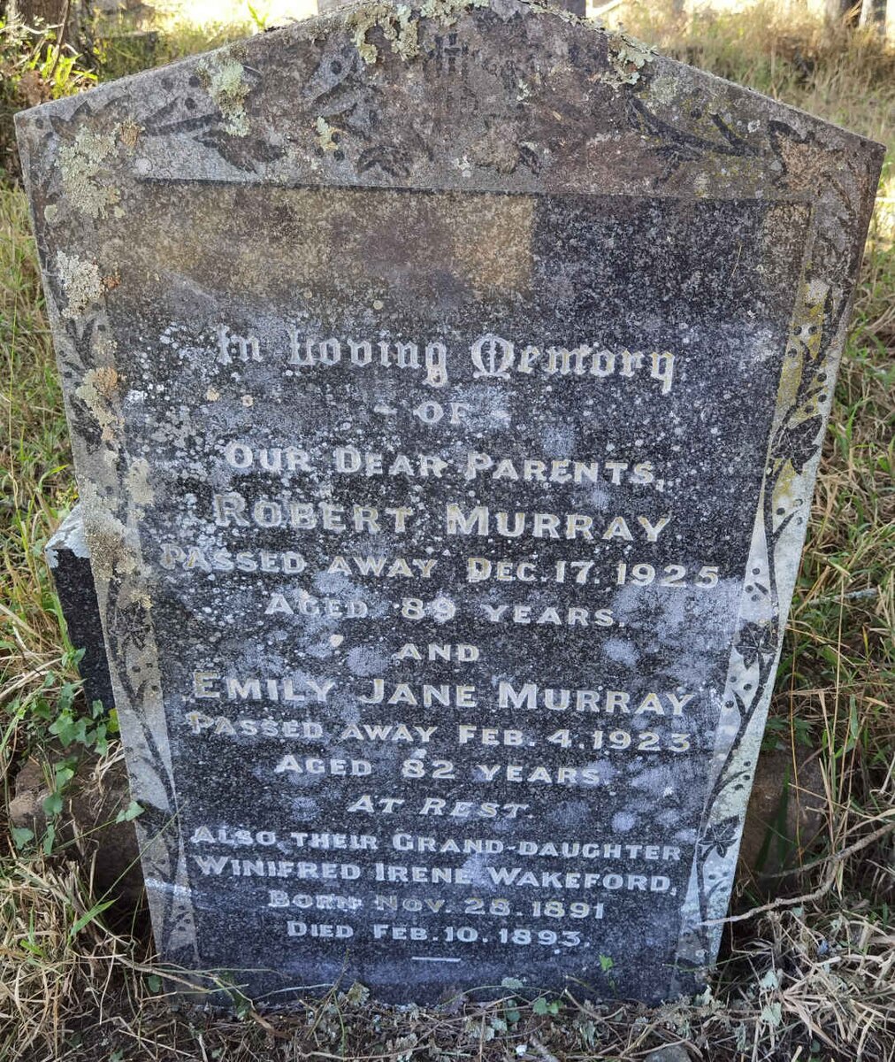 MURRAY Robert -1925 &amp; Emily Jane -1923