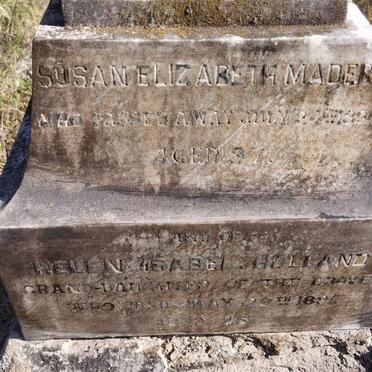 MADER Susan Elizabeth -1894 :: HOLLAND Helen Isabel -1894