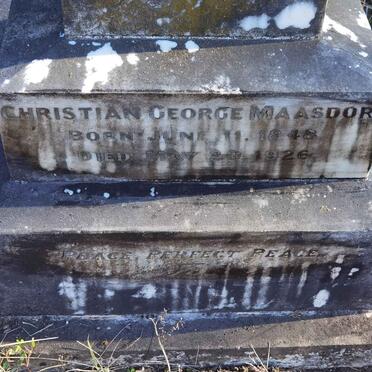 MAASDORP Christian George 1848-1926