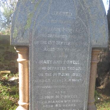 POWELL William -1856 &amp; Mary Ann -1892 :: POWELL John N. -1936 :: POWELL William B. -1936 