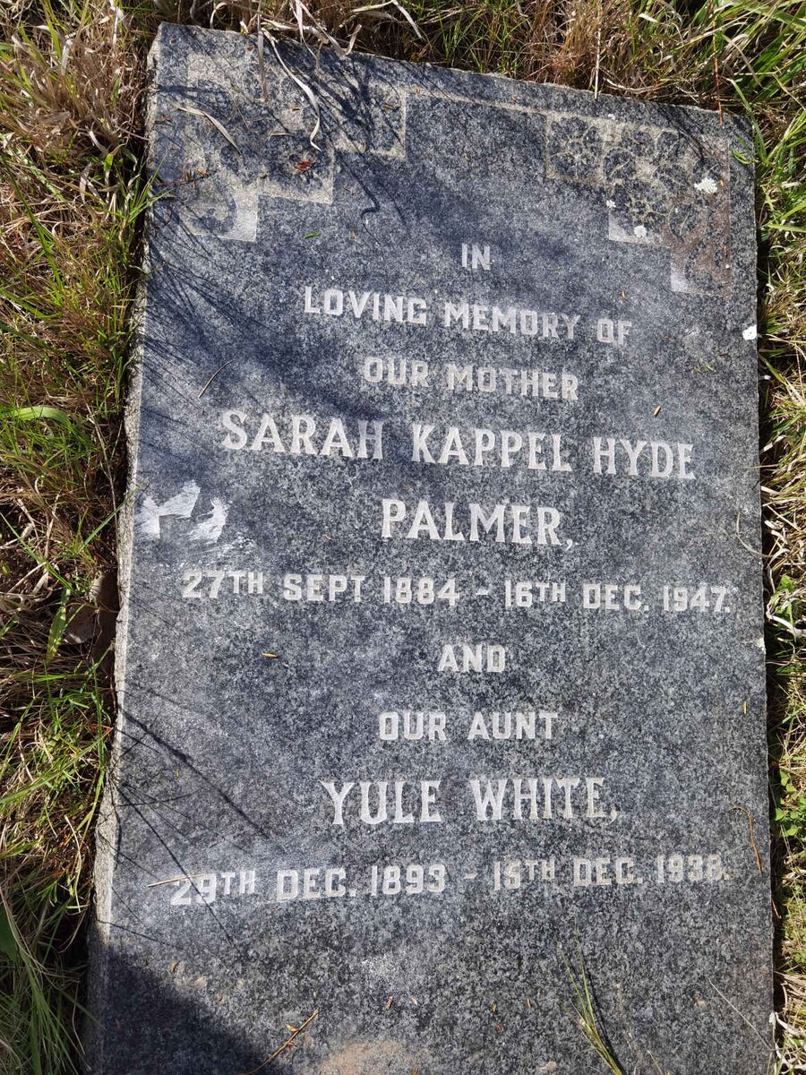 PALMER Sarah Kappel Hyde 1884-1947 :: WHITE Yule 1893-1938