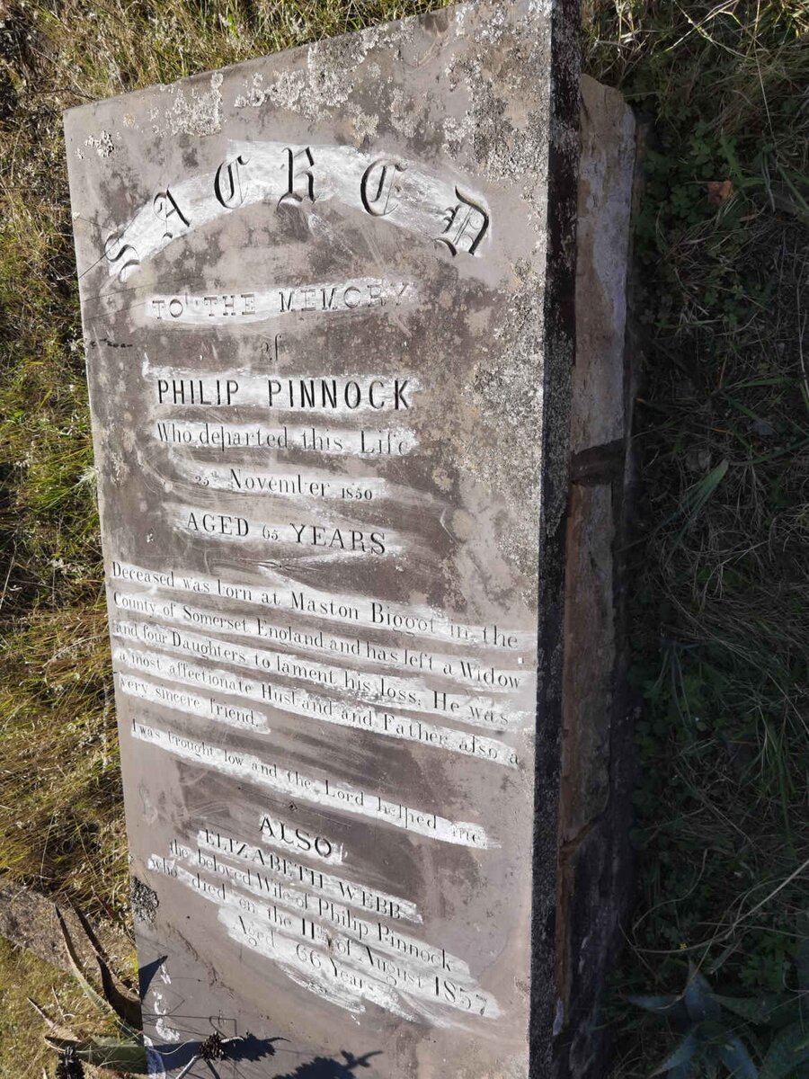 PINNOCK Philip -1850 &amp; Elizabeth WEBB -1857