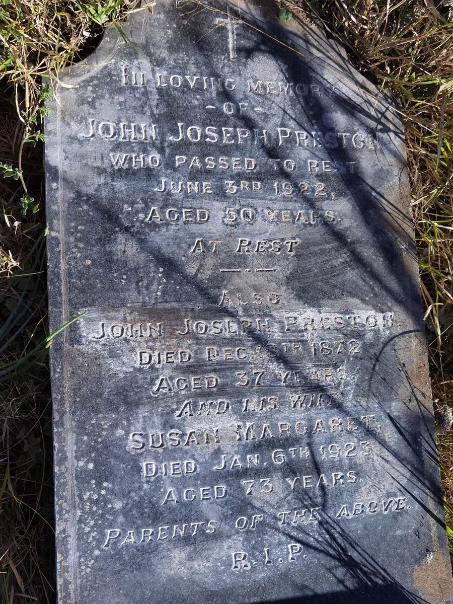 PRESTON John Joseph -1872 &amp; Susan Margaret -1923 :: PRESTON John Joseph -1922