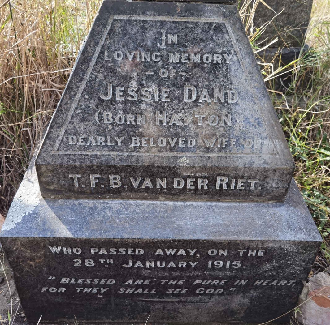 RIET Jessie Dand, van der nee HAYTON -1915