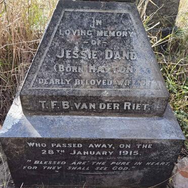 RIET Jessie Dand, van der nee HAYTON -1915