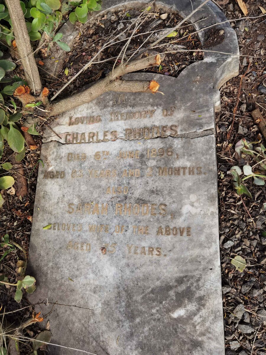 RHODES Charles -1896 &amp; Sarah