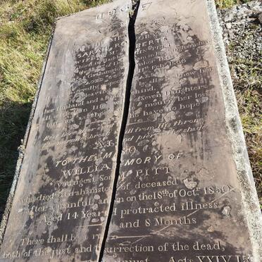 ROBERTS Sarah -1866 :: PITT William -1850