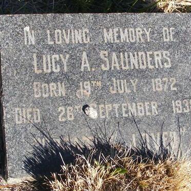 SAUNDERS Lucy A. 1872-1938