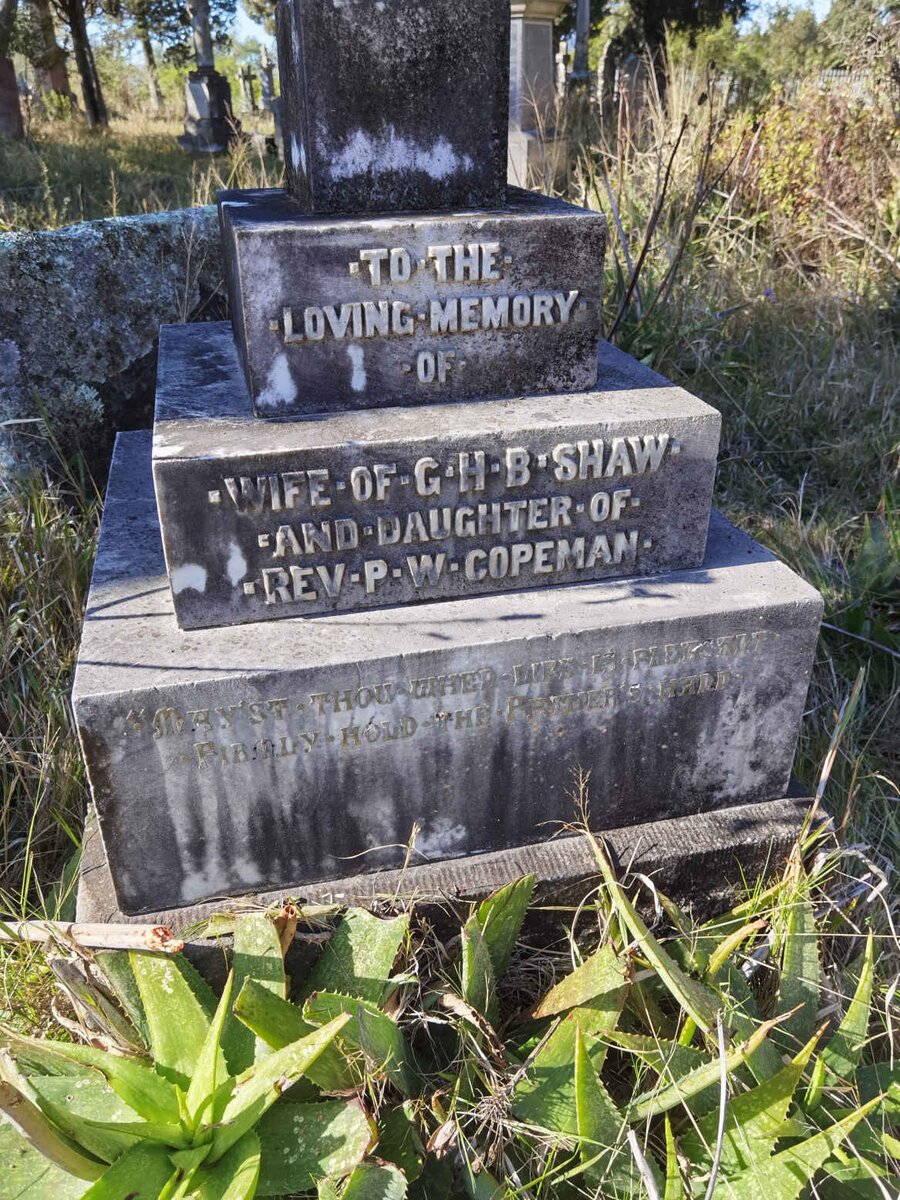 SHAW Engela Ann nee COPEMAN -1890 _1