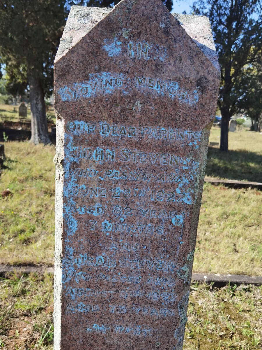 STEVENS John -1922 &amp; Susan -1922