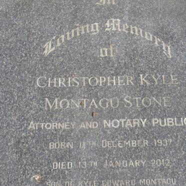 STONE Christopher Kyle Montagu 1937-2012