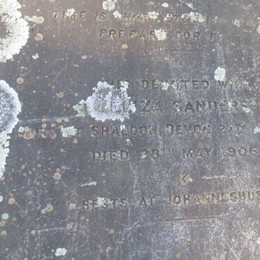 SANDERS ?? 18??-187? &amp; Eliza 18??-1906 :: SANDERS Alexander 1851-1852