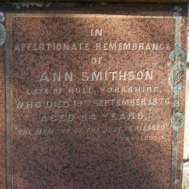 SMITHSON Ann -1876 