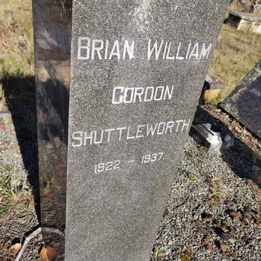 SHUTTLEWORTH Brian William Gordon 1922-1937