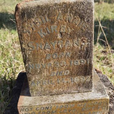 SNAYGANS Sybil Annie Kirby 1891-1892