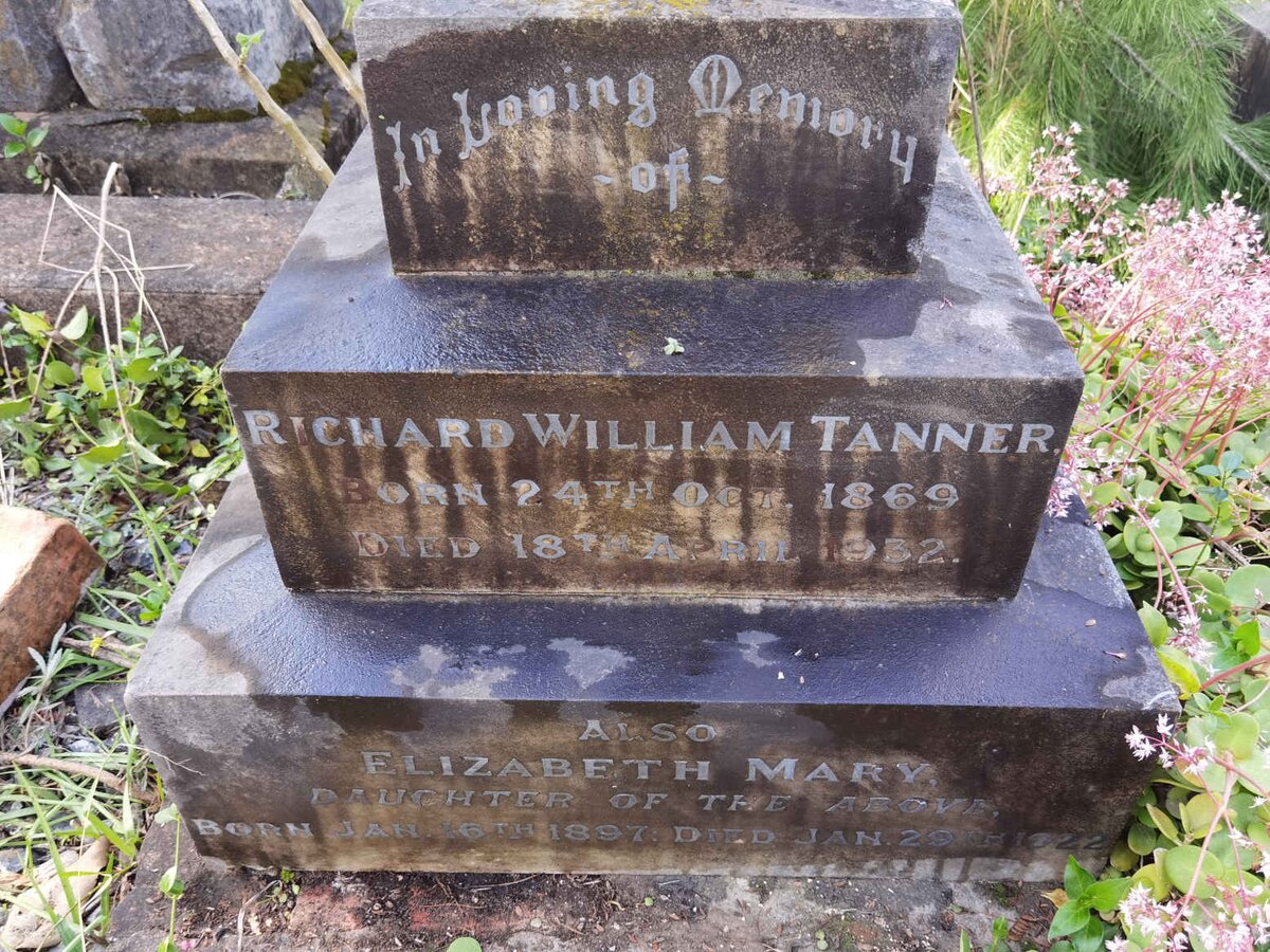 TANNER Richard William 1869-1932 :: TANNER Elizabeth Mary 1897-1922
