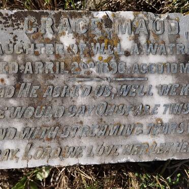 WATRIDGE Grace Maud -1896