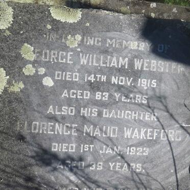 WEBSTER George William -1915 :: WAKEFORD Florence Maud -1923