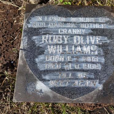WILLIAMS Ruby Olive 1908-1966