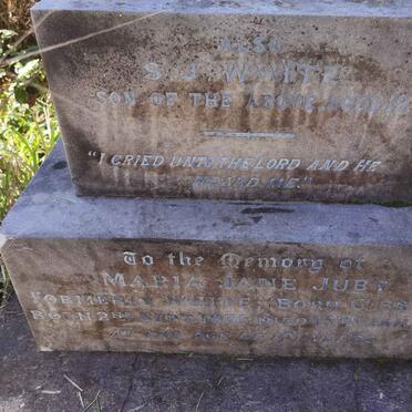 WHITE S.J. :: JUBY Maria Jane formerly WHITE nee GIBSON 1831-1932