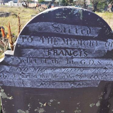 WEBSTER Francis formerly SCOTT -1860